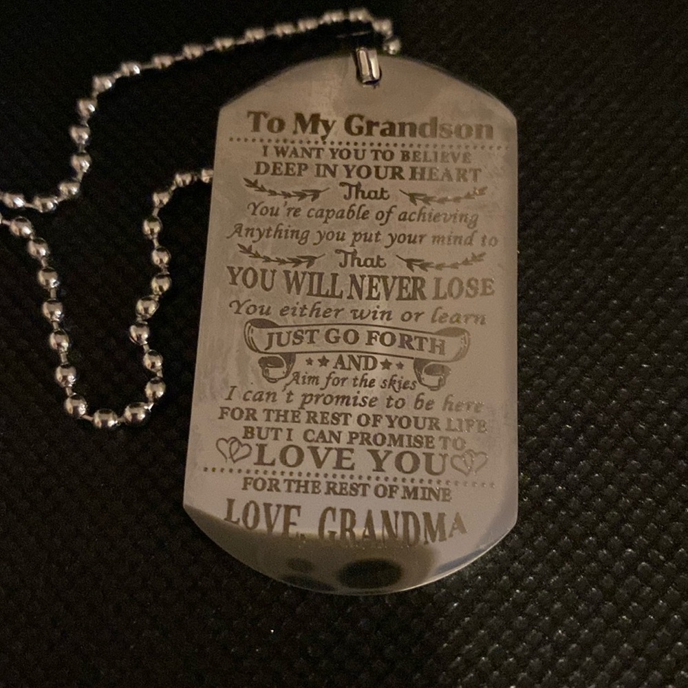 Silver Necklace for a Grandson from a Grandmother